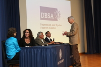 Conference chair David Mizenko addresses our Ask the Professional panel, Carol Rickard, Dr. DeMarzo, Dr. John Tamerin and Dr. David Buch